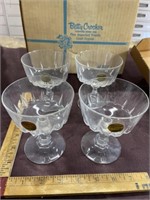 (4) French crystal glasses Betty Crocker coupon