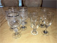 Assorted Champaign/Wine Glasses