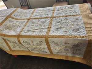 Quilt with Cross-Stitch