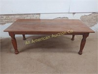 LARGE 7FT PINE FARM TABLE WITH DRAWERS AT EACH END