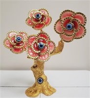 Evil Eye Multicolor Flower Tree,NIB