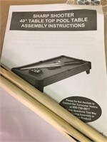 40" Table Top Pool Table
