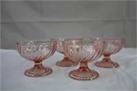 Four Cristal D'Arques-Durand Rosaline pink