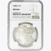 1880-S Morgan Silver Dollar NGC MS66+