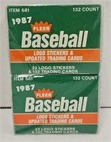 (2) factory Sealed 1987 Fleer Baseball Update Sets