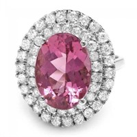 $14,620 - 8.00 cts Pink Tourmaline & Diamond 14k