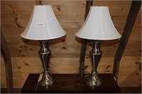 (2) Modern Metal Table Lamps