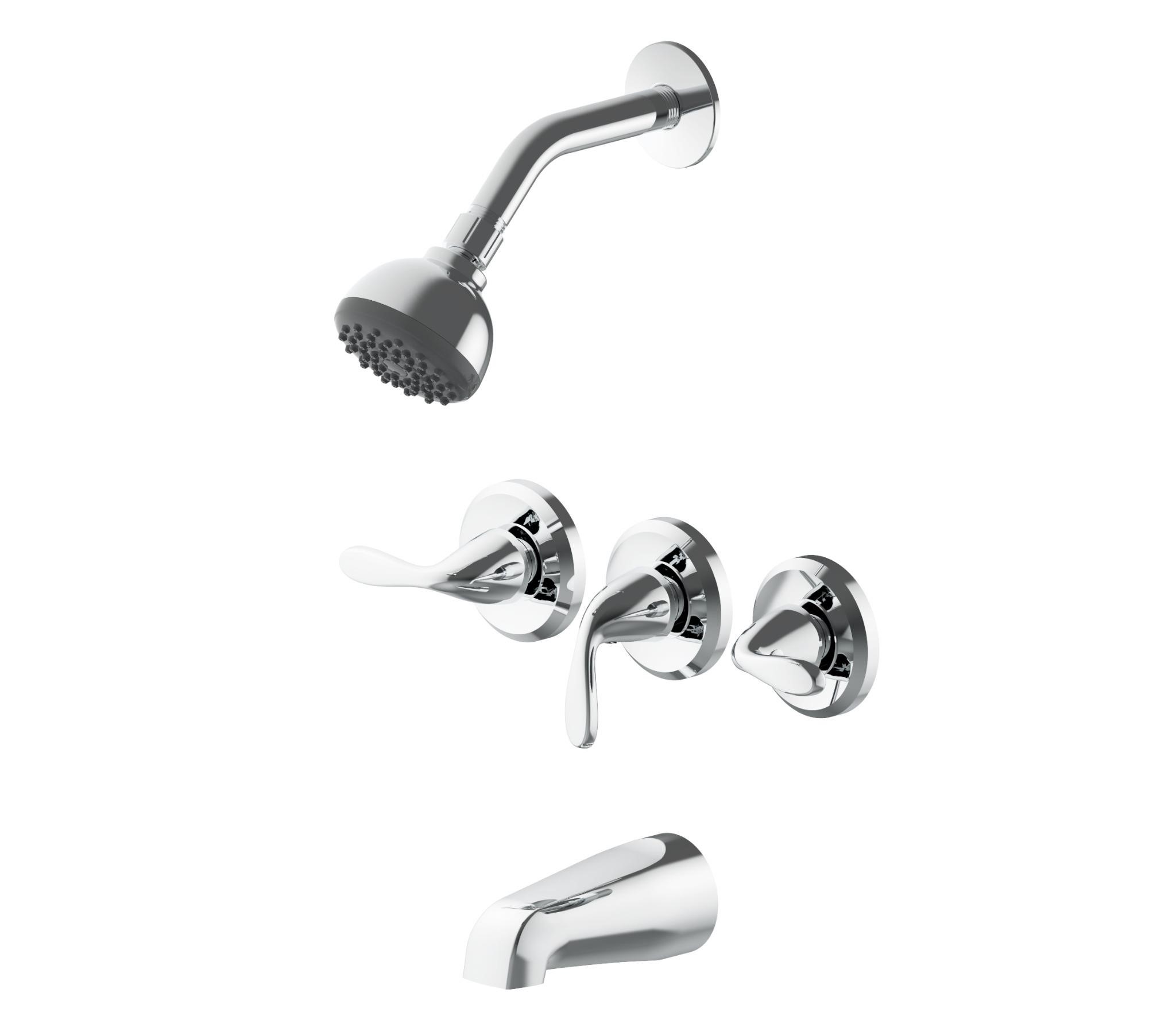 $89 Everfield 3-handle Chrome Bathtub/Shower Fauce