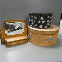 Decorated Wooden Cheese Box, Comb Case