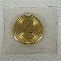 2019 $5 3.3g GOLD CANADIAN COIN