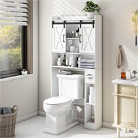 $130  Over The Toilet Storage Cabinet - White Door