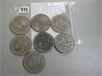 7  Canadian One Dollar Coins