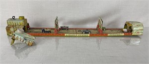 Unique Art Lincoln Tunnel Tin Litho Windup Toy