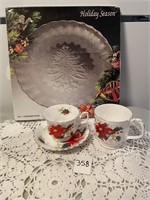 Personal Property-Xmas serving platter/coffee&tea