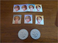 Princess Diana Stamps* & 1981 Commemorative Coins