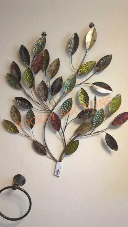 Metal branch wall decor