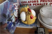 CERAMIC ROOSTER / EGG SHAKERS