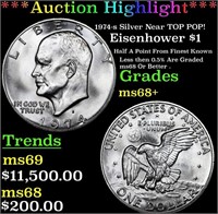 ***Auction Highlight*** 1974-s Silver Eisenhower D