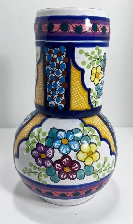 Mexican water Jug with Cup