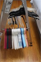 lot of clothes hangers