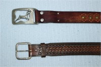 two quality mens leather belts