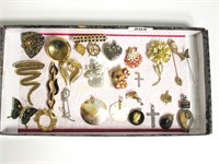 Group Of Costume Brooches, Pendants, Stick Pins