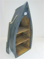 Decorative Wooden Half Canoe Shelf