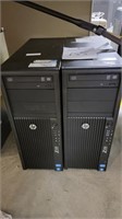 Lot of (2) HP Model Z420 Desktops with NO HARD DRI