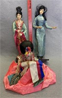 Vintage Asian Silk Dolls