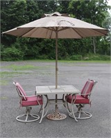 Tile Top Patio Table w/ 2 Chairs
