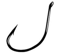 Gamakatsu Drop Shot Hook Black 25pc Size 1/0