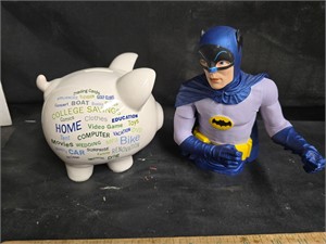 Batman and piggy bank