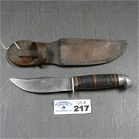 Western Fixed Blade Knife & Sheath
