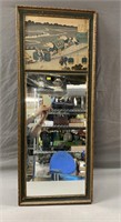 Tabernacle Mirror w/ Japanese Woodblock Top