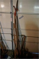 assorted yard and garden tools