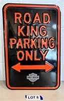 Tin Harley Davidison Parking Sign