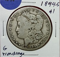 1894-S Morgan Dollar G Rim Dings