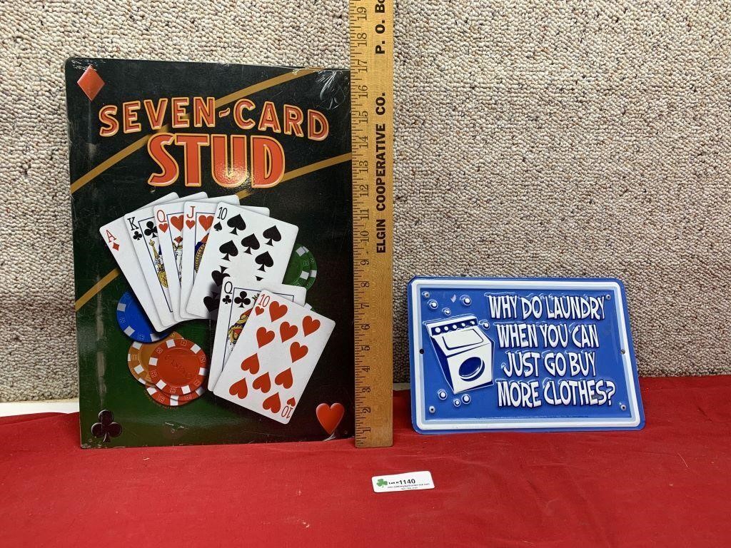 Seven Card Stud / Laundry Sign