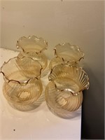 4 amber lampshades