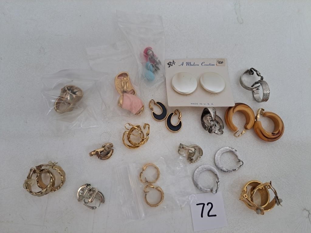 17 Pairs of Clip On Earrings