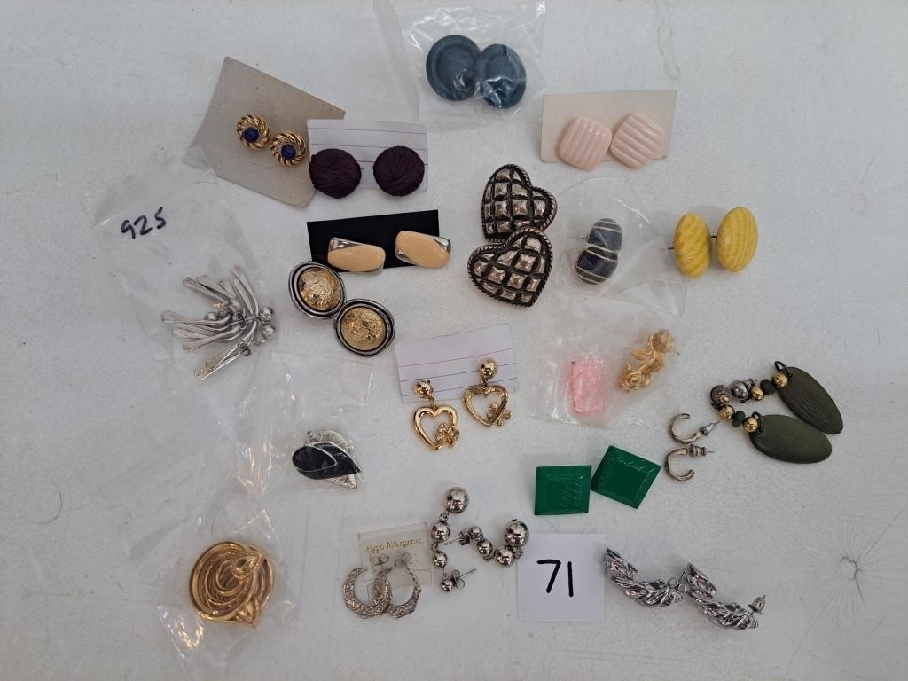 20 Pairs of Pierced Earrings