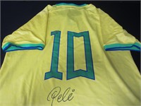 Pele Brazil signed soccer jersey COA