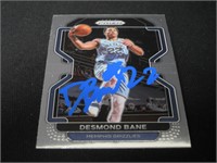 Desmond Bane signed basketball card COA