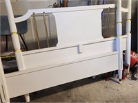 white twin bed frame