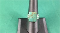 Sterling silver and turquoise ring size 7