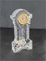 Waterford crystal clock 3"w x 1.5"d x 6"h