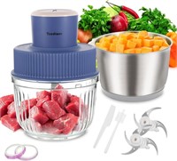 Tisediwer Food Processors with 2 Bowls, 400W Meat