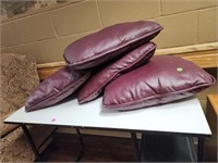 4 Maroon Pillows