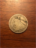 1877 seated liberty half dollar