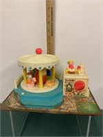 1972 FISHER PRICE MERRY GO ROUND AS FOUND WORKS